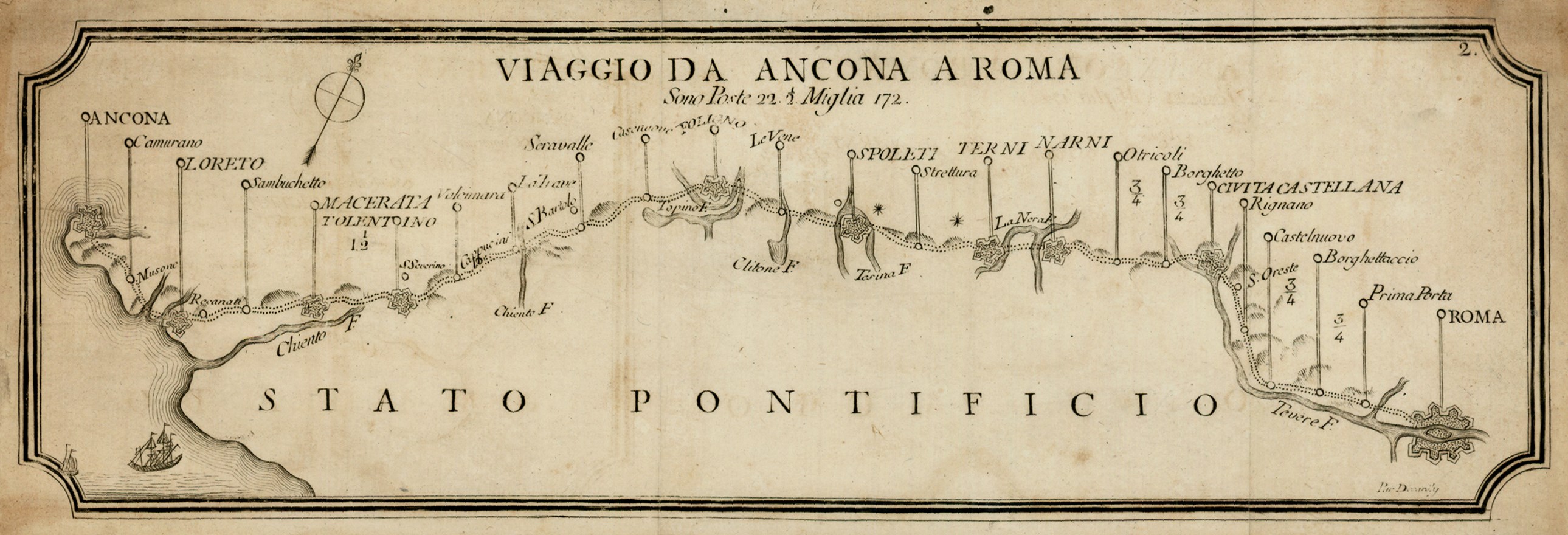 Antica Mappa del Cammino Lauretano