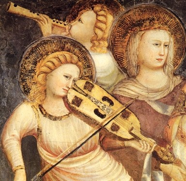 Cappellone di San Nicola, Scuola riminese, Angeli musicanti (part.)