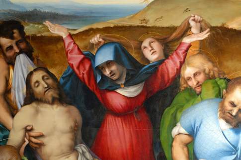 Deposizione, particolare -  Lorenzo Lotto