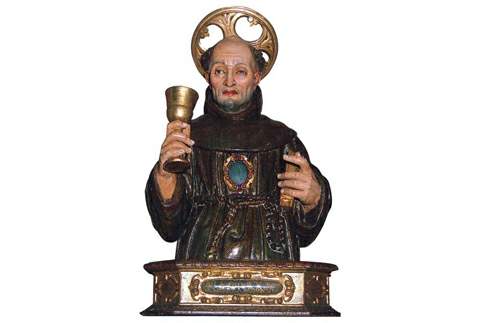 Busto in legno del Beato Giacomo della Marca, opera di scultore napoletano