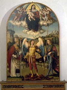 Vincenzo Pagani, Madonna in gloria con Bambino e Santi Martino, Michele Arcangelo e Giorgio 