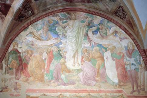 Particolare degli affreschi della Cappella del Palazzolo