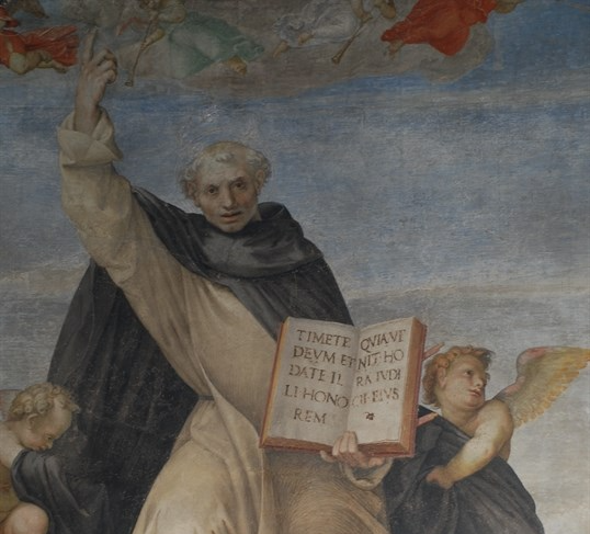 Lorenzo Lotto - San Vincenzo Ferrer in gloria, Chiesa di S. Domenico