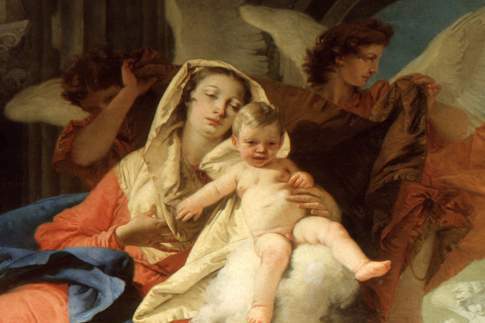 Apparizione della Madonna a San Filippo Neri, particolare