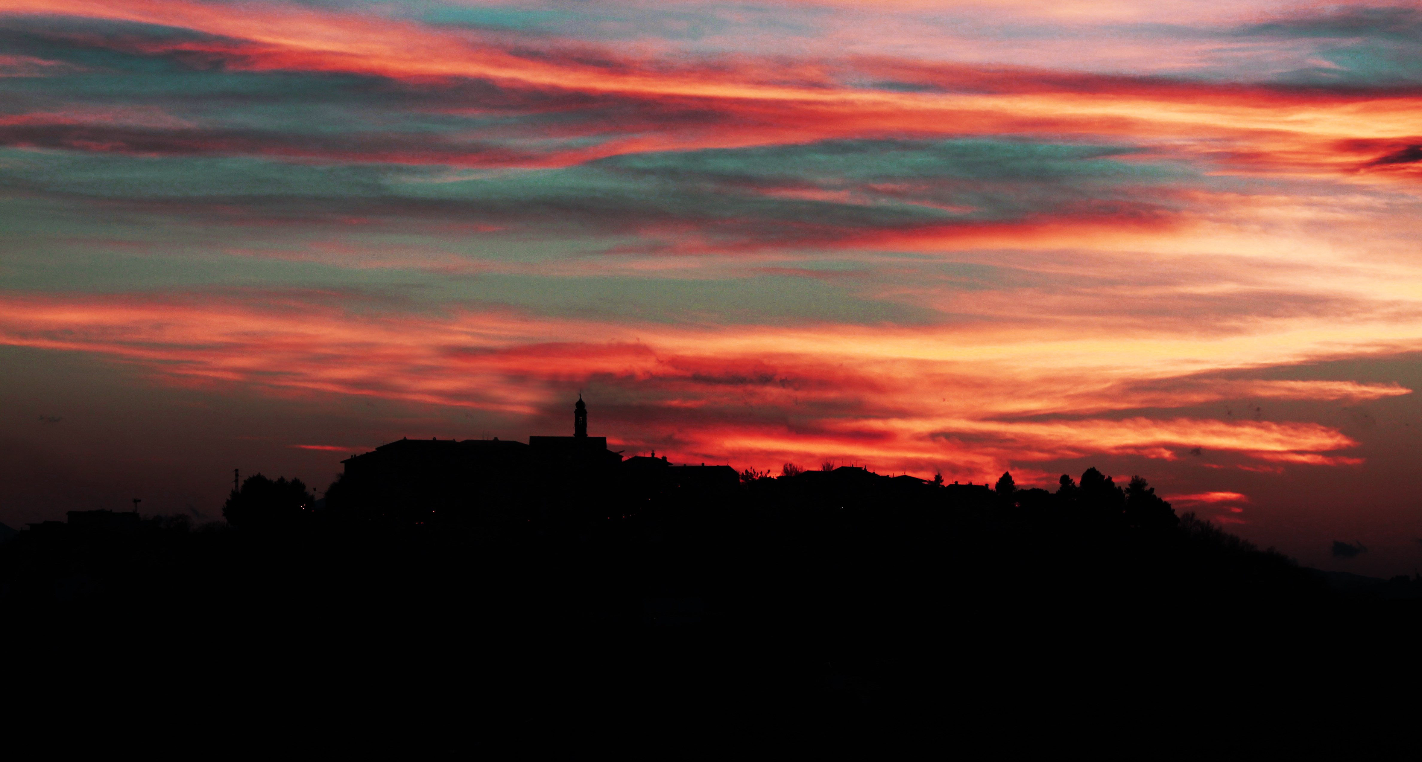Belmonte Piceno - Panorama al tramonto