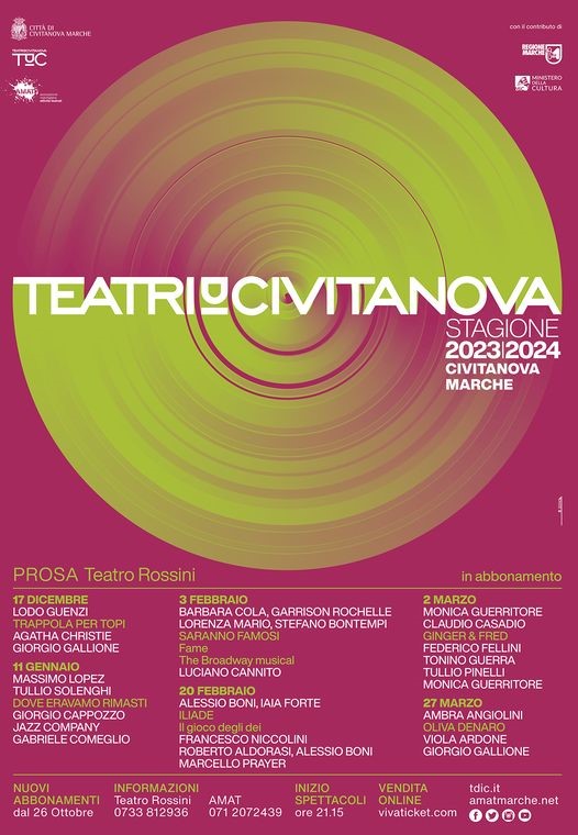 Stagione Teatrale 2023/2024 - Teatro Rossini